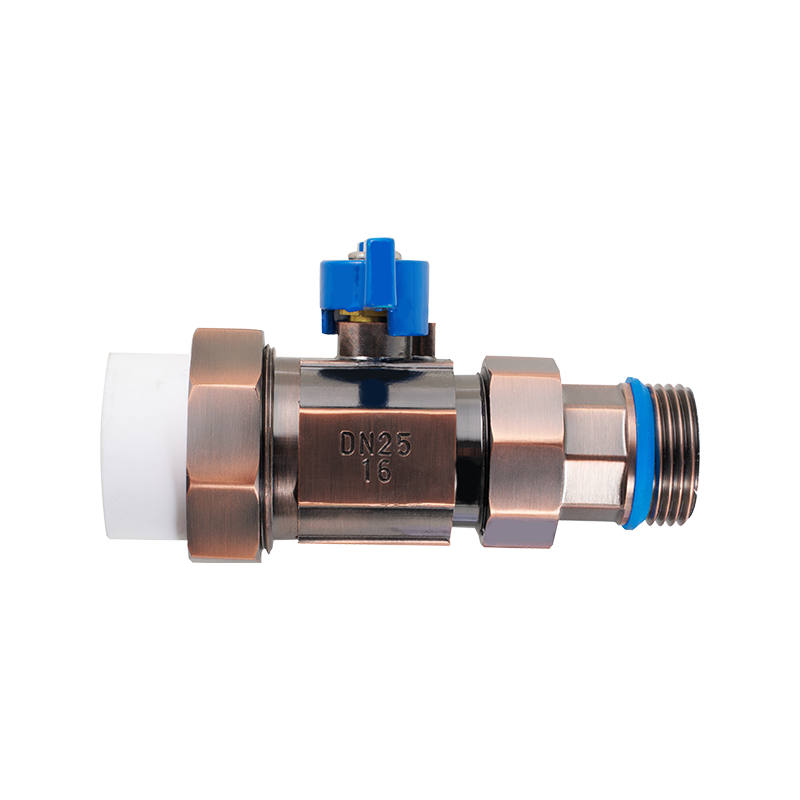 Red Bronze PP-R Square Butterfly Handle Ball Valve
