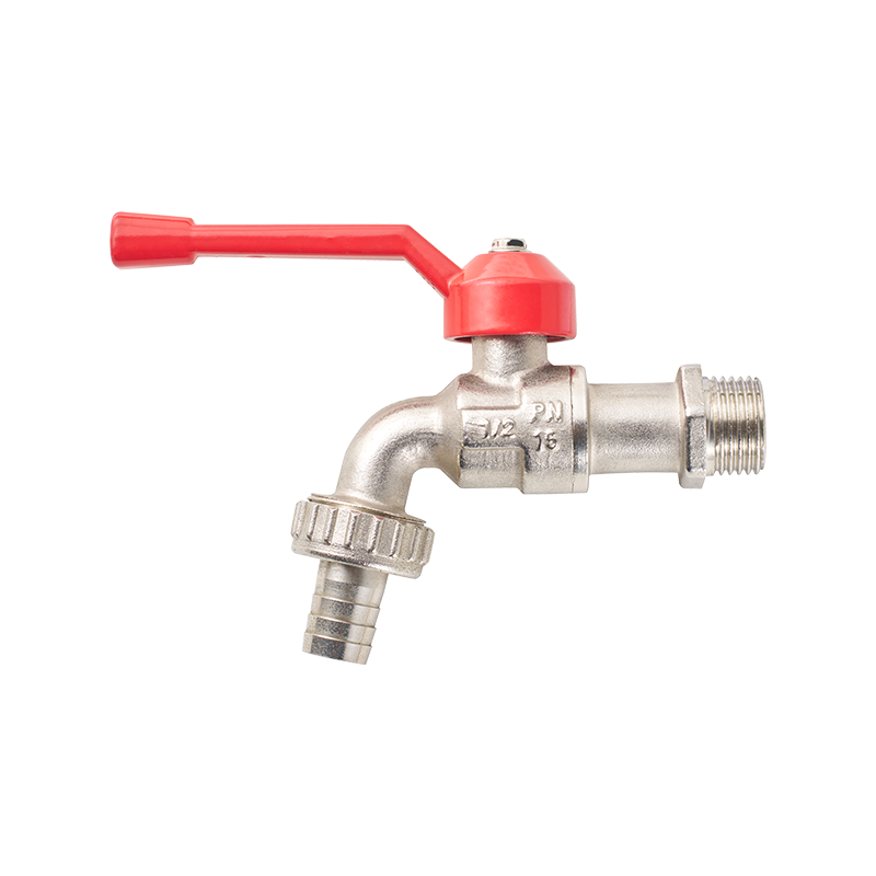 Ball Valve Faucet with Red Handle