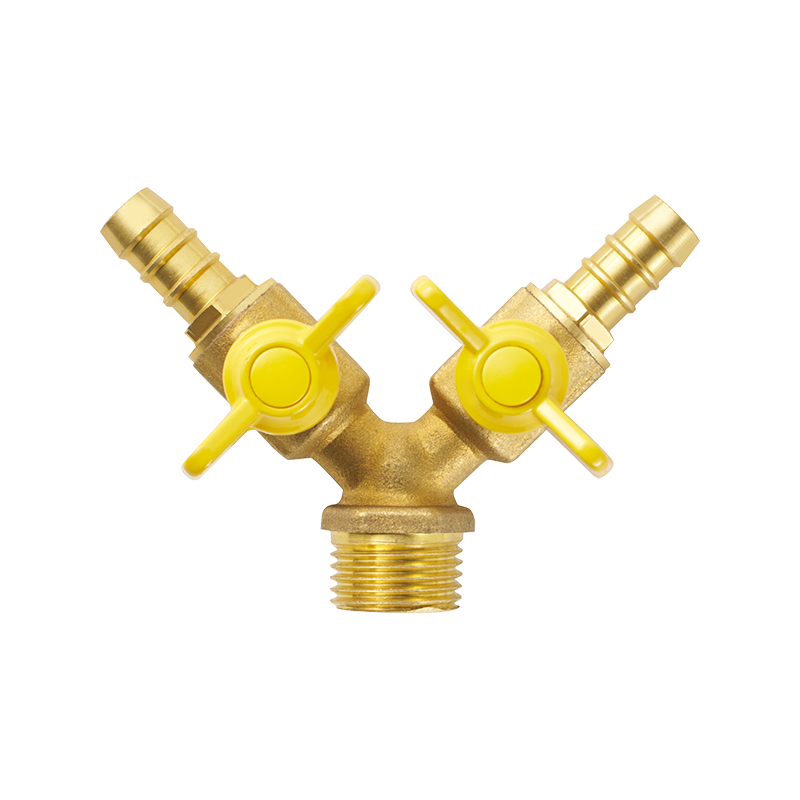 Brass Double Union External Thread Gas Valve