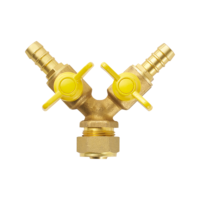 Double Union Ferrule Gas Valve